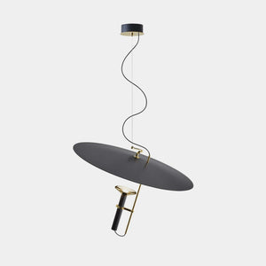 STILNOVO Suspension Light 2700K / Black + Gold Luna Suspension Light