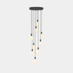 TALA Pendant Chandelier Black / Ash Nine Pendant Chandelier + Sphere IV