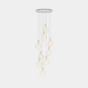 TALA Pendant Chandelier White Alumina Nine Pendant + Sphere V