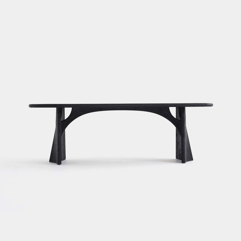 Tiwu Works Dining Table Matt Black - Waterpainted Ash Bridge Table