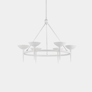 Troy Lighting Pendant Chandelier White Gesso Cecilia 6 Light Chandelier