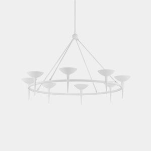 Troy Lighting Pendant Chandelier White Gesso Cecilia 8 Light Chandelier