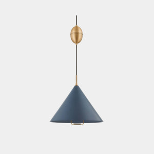 Troy Lighting Pendant Light Patina Brass / Slate Blue Fontana Pendant Light