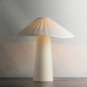 Troy Lighting Table Lamp Off-White Linen Chanterelle Table Lamp