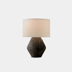 Troy Lighting Table Lamp Off-White Linen / Lava Moonstone & Graystone Artifact Table Lamp