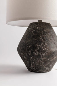 Troy Lighting Table Lamp Off-White Linen / Lava Moonstone & Graystone Artifact Table Lamp