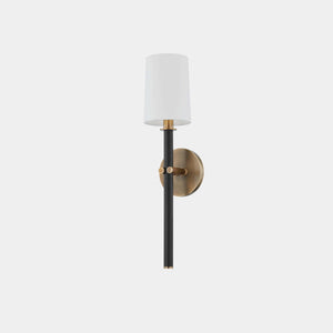 Troy Lighting Wall Light Patina Brass / Textured Black / Linen Belvedere Wall Light